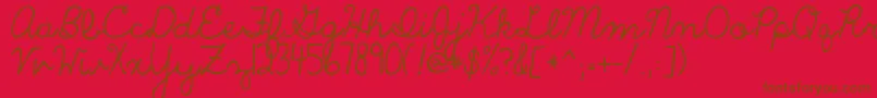 Theonlyexception Font – Brown Fonts on Red Background