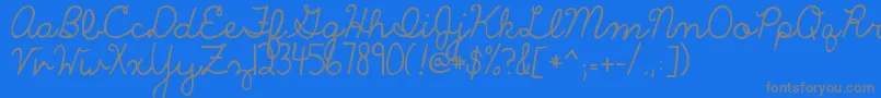 Theonlyexception-Schriftart – Graue Schriften auf blauem Hintergrund