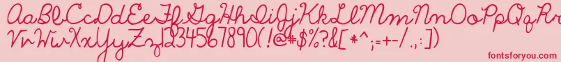 Theonlyexception Font – Red Fonts on Pink Background