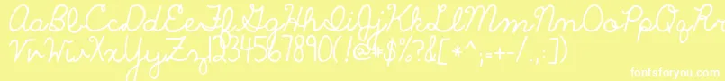 Theonlyexception Font – White Fonts on Yellow Background