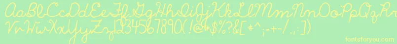 Theonlyexception Font – Yellow Fonts on Green Background