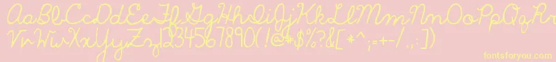 Theonlyexception-Schriftart – Gelbe Schriften auf rosa Hintergrund