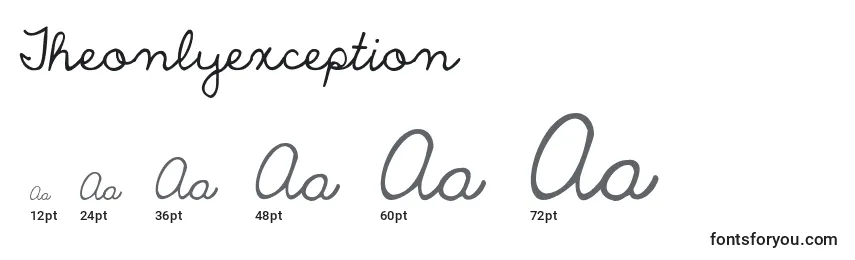 Размеры шрифта Theonlyexception