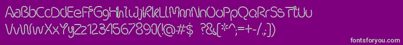 Robalek Font – Green Fonts on Purple Background