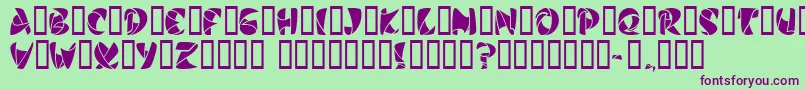 StilettoBlack Font – Purple Fonts on Green Background