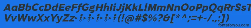 TripletaExtraboldItalic Font – Black Fonts on Blue Background