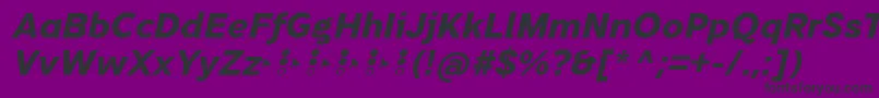 TripletaExtraboldItalic Font – Black Fonts on Purple Background