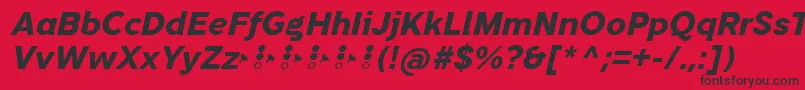 TripletaExtraboldItalic Font – Black Fonts on Red Background