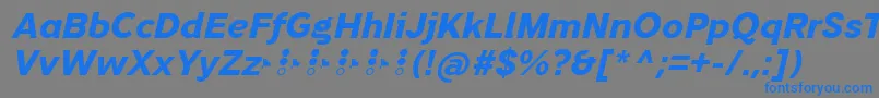 TripletaExtraboldItalic Font – Blue Fonts on Gray Background