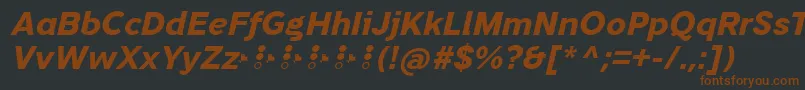 fuente TripletaExtraboldItalic – Fuentes Marrones Sobre Fondo Negro