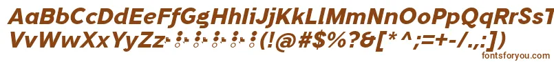 TripletaExtraboldItalic-Schriftart – Braune Schriften auf weißem Hintergrund