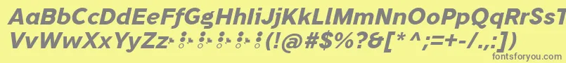 Подробнее о шрифте TripletaExtraboldItalic Шрифт TripletaExtraboldItalic – серые шрифты на жёлтом фоне