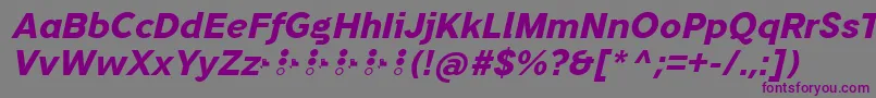 Шрифт TripletaExtraboldItalic – фиолетовые шрифты на сером фоне