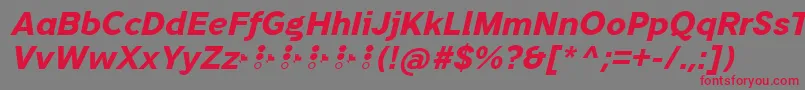 TripletaExtraboldItalic Font – Red Fonts on Gray Background