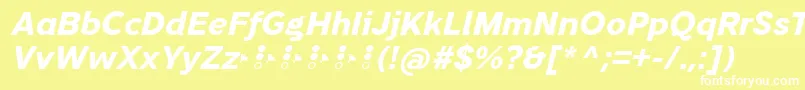 TripletaExtraboldItalic Font – White Fonts on Yellow Background