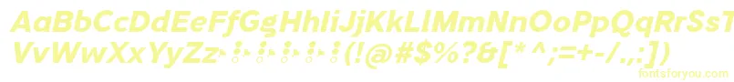 TripletaExtraboldItalic-Schriftart – Gelbe Schriften