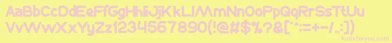 WestJava Font – Pink Fonts on Yellow Background