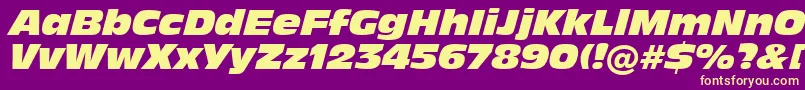 In901xki Font – Yellow Fonts on Purple Background