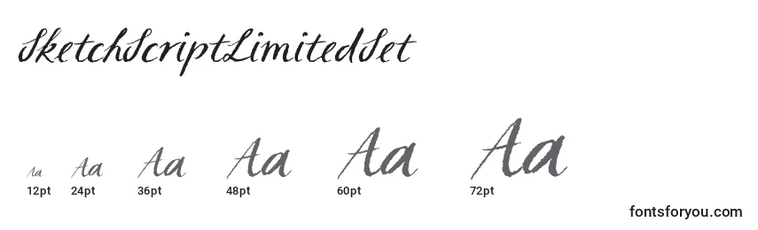 Размеры шрифта SketchScriptLimitedSet