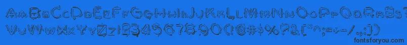 Berserkers Font – Black Fonts on Blue Background