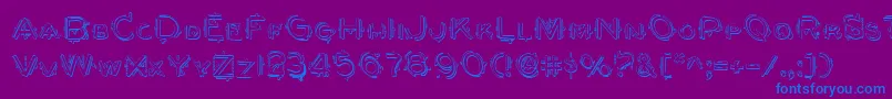 Berserkers Font – Blue Fonts on Purple Background