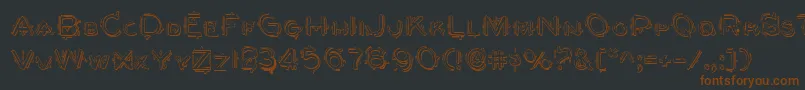 Шрифт Berserkers – коричневые шрифты на чёрном фоне