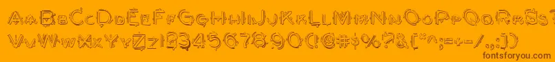 Berserkers Font – Brown Fonts on Orange Background