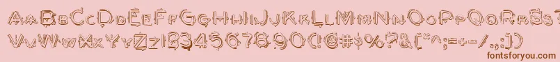 Berserkers Font – Brown Fonts on Pink Background