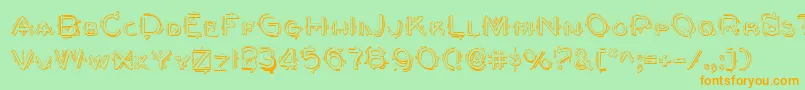 Berserkers Font – Orange Fonts on Green Background