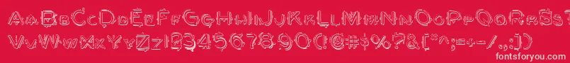 Berserkers Font – Pink Fonts on Red Background