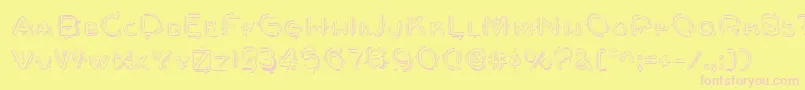 フォントBerserkers – ピンクのフォント、黄色の背景