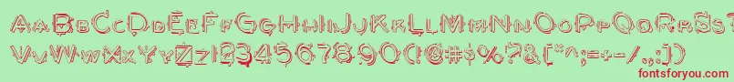 Berserkers Font – Red Fonts on Green Background