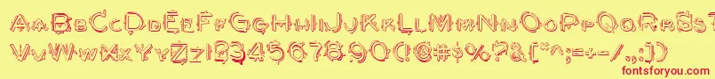 Berserkers Font – Red Fonts on Yellow Background