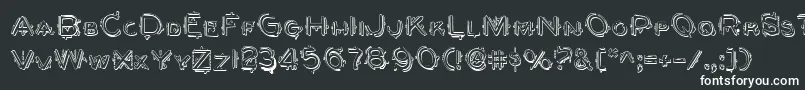 Berserkers-fontti – valkoiset fontit mustalla taustalla