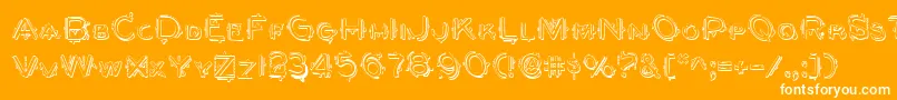 Berserkers Font – White Fonts on Orange Background