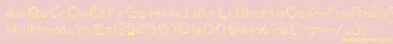 Berserkers Font – Yellow Fonts on Pink Background