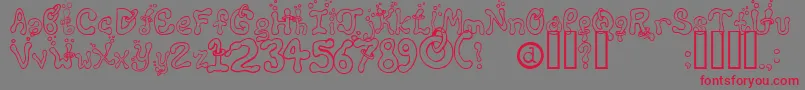 MontezumasRevenge Font – Red Fonts on Gray Background