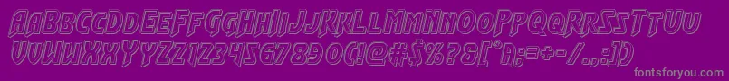 Flashrogersengrave Font – Gray Fonts on Purple Background