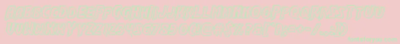 Flashrogersengrave Font – Green Fonts on Pink Background