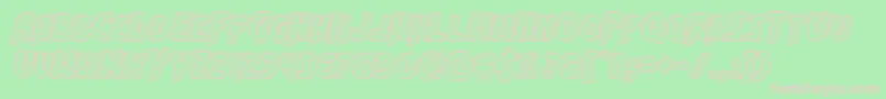 Flashrogersengrave Font – Pink Fonts on Green Background