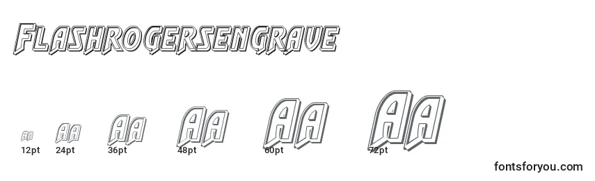 Flashrogersengrave Font Sizes