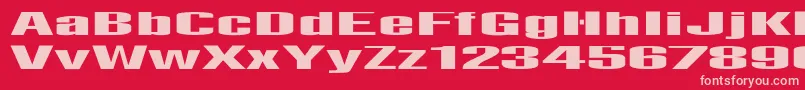 Czcionka Nighttime – różowe czcionki na czerwonym tle