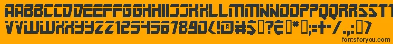 Police Mars ffy – polices noires sur fond orange