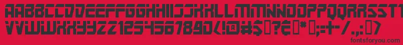 Mars ffy Font – Black Fonts on Red Background