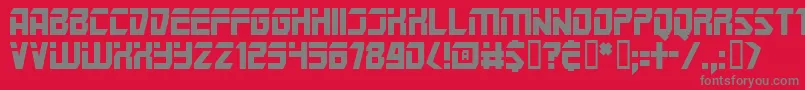 Mars ffy Font – Gray Fonts on Red Background