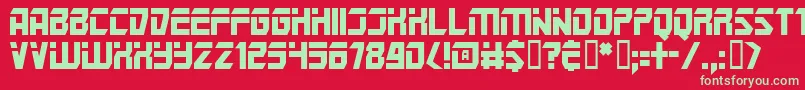Czcionka Mars ffy – zielone czcionki na czerwonym tle