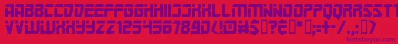 Mars ffy Font – Purple Fonts on Red Background