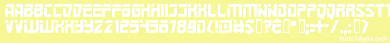 Weitere Informationen zur Mars ffy-Schriftart Mars ffy-Schriftart – Weiße Schriften auf gelbem Hintergrund