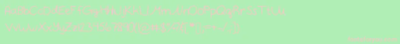 Notdot Font – Pink Fonts on Green Background