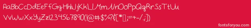 Notdot Font – Pink Fonts on Red Background